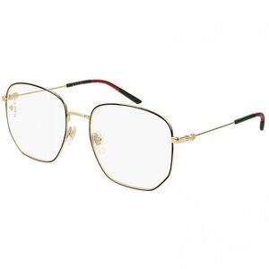 GUCCI EYEGLASSES GG0396O 001 Gold / Black 56mm